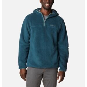 Columbia Mens Rugged‎ Ridge II Sherpa Pullover Hoodie XXL 3/4 Zip Outdoor Fleece